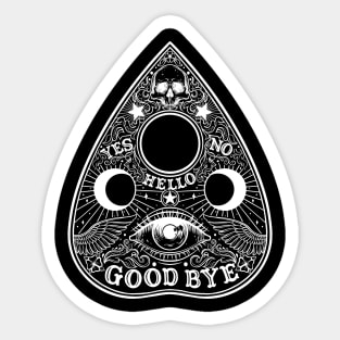 Ouija Planchette Board. All seeing eye Sticker